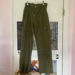 Army Green Cargo Jeans